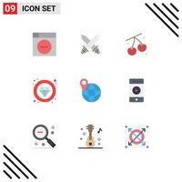 9 Creative Icons Modern Signs and Symbols of travel service cherry quality label Editable Vector Design Elements