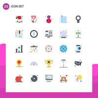 Universal Icon Symbols Group of 25 Modern Flat Colors of air cooler eight march list check list Editable Vector Design Elements