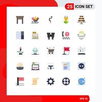 25 iconos creativos signos y símbolos modernos del editor tono eléctrico herramienta ecológica elementos de diseño vectorial editables vector