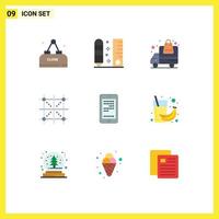 9 Creative Icons Modern Signs and Symbols of rule development scale design order Editable Vector Design Elements