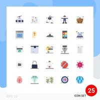 25 iconos creativos signos y símbolos modernos de camino ingeniero rural agricultura bienes raíces elementos de diseño vectorial editables vector