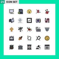 Set of 25 Modern UI Icons Symbols Signs for internet of things next hardware forward feeling Editable Vector Design Elements