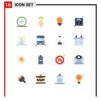 16 Creative Icons Modern Signs and Symbols of bills scale three finger weight light Editable Pack of Creative Vector Design Elements