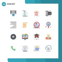 16 Creative Icons Modern Signs and Symbols of file right movie align photograph Editable Pack of Creative Vector Design Elements