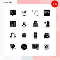 16 Creative Icons Modern Signs and Symbols of graph password left right layout social Editable Vector Design Elements