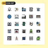 25 iconos creativos signos y símbolos modernos de baby doc extension money doc elementos de diseño vectorial editables logísticos vector