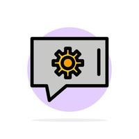 Chat Preferences Chat Setting Chat Support Abstract Circle Background Flat color Icon vector