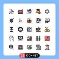 25 iconos creativos, signos y símbolos modernos de equipos de instagram, desvío de llamadas, entrega de productos, elementos de diseño vectorial editables vector