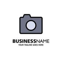 Camera Image Photo Basic Business Logo Template Flat Color vector