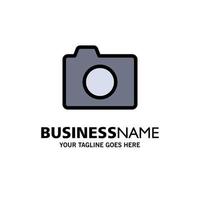 Camera Image Photo Basic Business Logo Template Flat Color vector