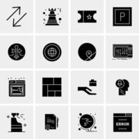 16 Business Universal Icons Vector Creative Icon Illustration to use in web and Mobile Related project