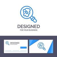 Creative Business Card and Logo template Search Research Pollution Vector Illustration