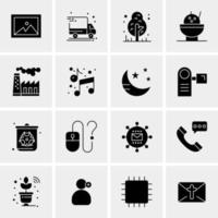 16 Business Universal Icons Vector Creative Icon Illustration to use in web and Mobile Related project