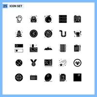 25 Creative Icons Modern Signs and Symbols of atx devices view data year Editable Vector Design Elements