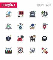 Coronavirus 2019nCoV Covid19 Prevention icon set medicine book handbook grave virus laboratory viral coronavirus 2019nov disease Vector Design Elements