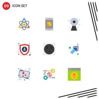 9 Creative Icons Modern Signs and Symbols of right arrow energy socket personal Editable Vector Design Elements