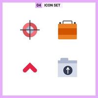 Flat Icon Pack of 4 Universal Symbols of aim arrow target clothes up Editable Vector Design Elements