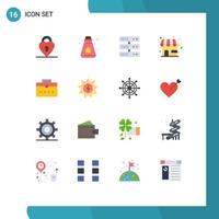 16 Creative Icons Modern Signs and Symbols of interface worker bag datacenter bag shop Editable Pack of Creative Vector Design Elements