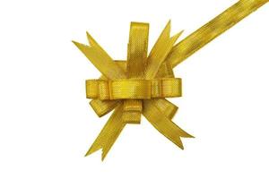 Golden gift bow photo