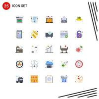 Stock Vector Icon Pack of 25 Line Signs and Symbols for costume feeling laptop emotional artificial Editable Vector Design Elements