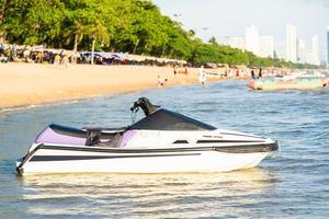 Jet ski parked on the sea photo