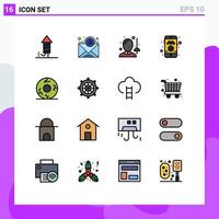 16 Creative Icons Modern Signs and Symbols of halloween eye fencing ride pay cash Editable Creative Vector Design Elements