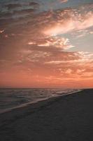 A Beach Scene During a Sunset photo