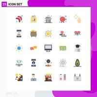 25 Creative Icons Modern Signs and Symbols of arrows up saucepan hand cursor focus Editable Vector Design Elements