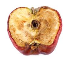 Rotten apple isolated on a white background. Full clipping path. photo