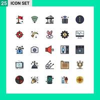 Universal Icon Symbols Group of 25 Modern Filled line Flat Colors of aim human construction accessibility speaker Editable Vector Design Elements