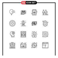 16 Creative Icons Modern Signs and Symbols of media friends tablet football amateur Editable Vector Design Elements