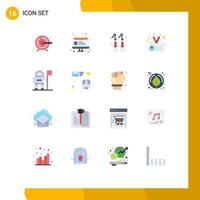 16 Universal Flat Colors Set for Web and Mobile Applications flag astronaut fashion user identification Editable Pack of Creative Vector Design Elements