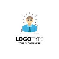 Manager Employee Doctor Person Business Man Flat Color Icon Vector