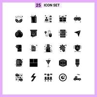 25 Creative Icons Modern Signs and Symbols of glasses thing laboratory portfolio candidate Editable Vector Design Elements