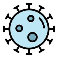 Virus icon color outline vector