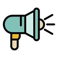 Megaphone icon color outline vector