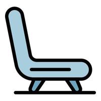 Hospital armchair icon color outline vector