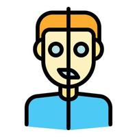 Bipolar suffer icon color outline vector