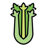 Celery icon color outline vector