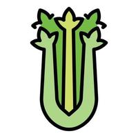 Celery icon color outline vector