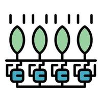 vector de esquema de color de icono de control de crecimiento inteligente