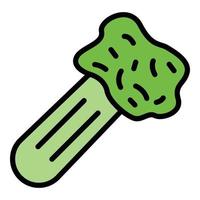 Celery stick icon color outline vector