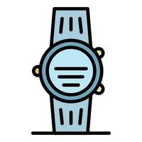 nuevo vector de contorno de color de icono de reloj inteligente