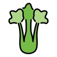 Garden celery icon color outline vector