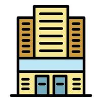 Expo building icon color outline vector