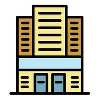 Expo building icon color outline vector