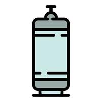 Home gas bottle icon color outline vector