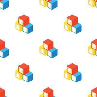 Alphabet cubes with letters pattern seamless vector