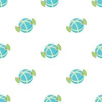 Globe database pattern seamless vector