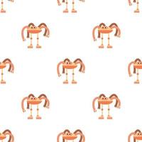 Robot octopus pattern seamless vector